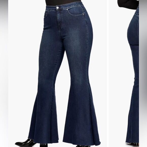 Free People We The Free Curvy CRVY Ma Cherie High Waist Flare Jeans - Picture 3 of 6